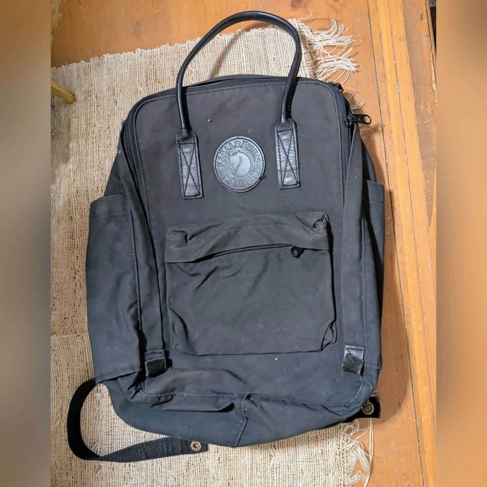 Unisex Fjallraven All Black Kanken No2 Laptop Backpack  , Black on Black